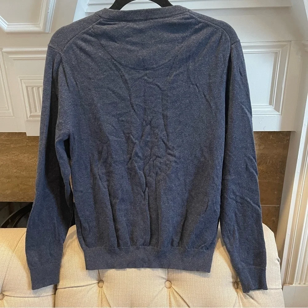 NORDSTROM Cotton Cashmere Blend Pullover Sweater Men’s Sz M Blue